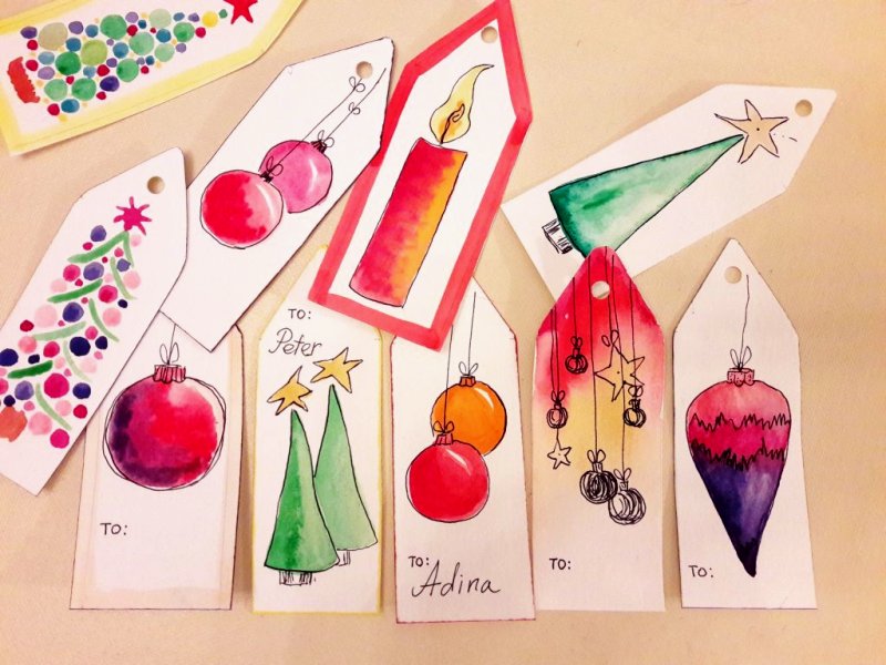 How to Make Watercolor Gift Tags!